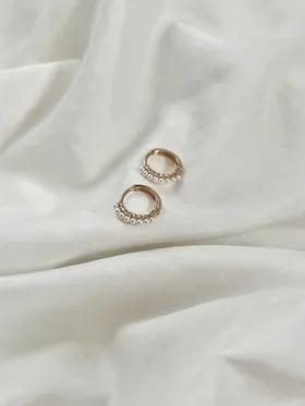 گوشواره حلقه‌ای مرواریدی