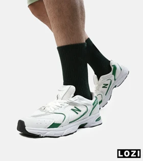 کفش کتانی مردانه و زنانه سفید سبز NEW BALANCE 530