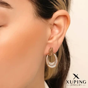 گوشواره آویز نگین‌دار ژوپینگ