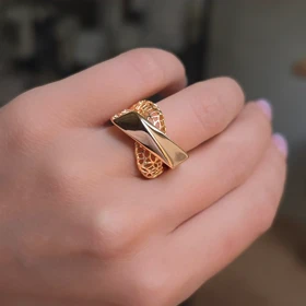 انگشتر ژوپینگ زنانه طرح طلا کد 22782