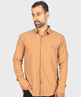 پیراهن مردانه آستین بلند دکمه مخفی 1430