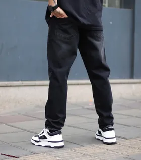 شلوار مام استایل مردانه رنگ زغالی سیر بدون زاپ جدید کد mom8667