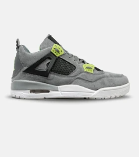 کتانی ساق‌دار مردانه طوسی مشکی سبز Nike air jordan 4