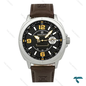 ساعت نوی فورس NF8078 مردانه بند چرم قهوه ای NaviForce-7739-G