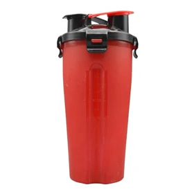 شیکر دو مخزنه ورزشی یک تیکه مدل Half ظرفیت 0.8 لیتر