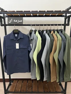 پیراهن آستین بلند کتان دوجیب 2484