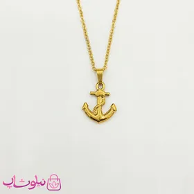 گردنبند لنگر دخترانه ظریف طلایی استیل