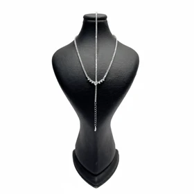 نیم ست نقره دخترانه و زنانه مدل تنیسی قلب دار دو تکه