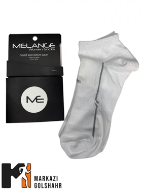 جوراب مچی زنانه ملانژ کد 2016729 (سفید)