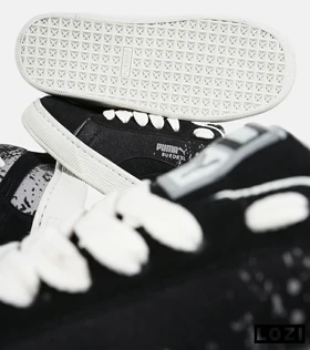 کفش کتانی ورزشی مشکی طوسی مردانه و زنانه PUMA suede XL مدل 7420