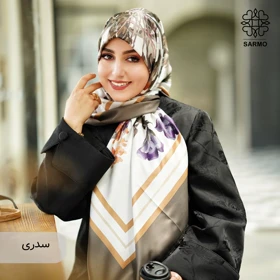 روسری ابریشم کجراه ارغوان (سدری)