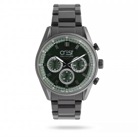 ساعت مچی مردانه کرست بند استیل دودی کد Crest 6301/3