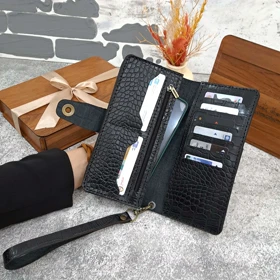 کیف پول دستی مردانه چرم طبیعی روکو