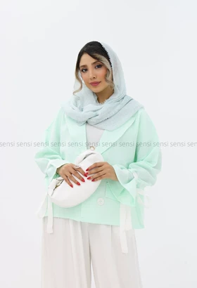 کت کیمونو آستین بندی