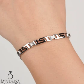 دستبند طرح طلا سفید ژوپینگ مدل ورساچه