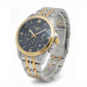 ساعت استیل طرح سیتیزن مردانه نقره ای طلایی