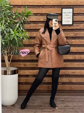پالتو چرم یقه آمریکایی