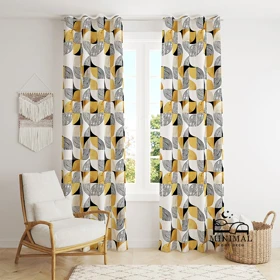 پرده اسپرت طرح هندسی مدل W4820