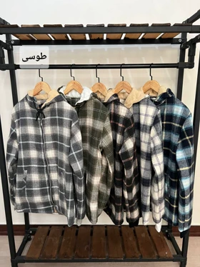 سویشرت چهارخانه کلاهدار 6110