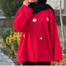 بافت پینترستی گل قرمز