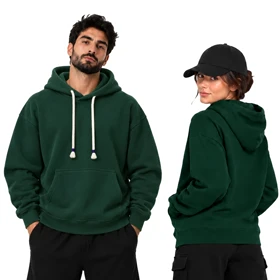 هودی اسپرت بیسیک مدل ZRA-5F0654 سبز تیره