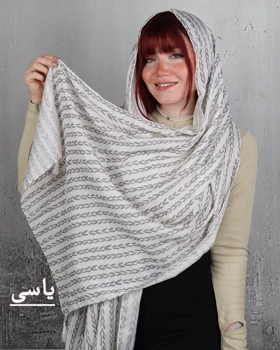 شال طرح 2 چاپی تافته بیوتی زنانه 0830