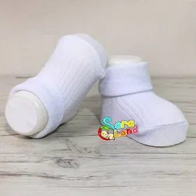جوراب سفید نوزادی کبریتی ساده