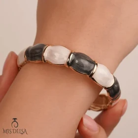 دستبند میناکاری دو رنگ