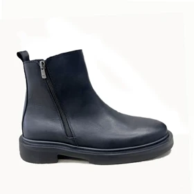 نیم بوت چرم لژپهن بغل زیپ ZARA