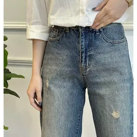شلوار جین نیم بگ 1001743