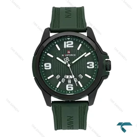 ساعت اسپرت نیوی فورس NF9215 بند رابر سبز NaviForce-7658-G