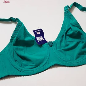 سوتین زنانه پانیذ مدل فنردار سبزآبی تیره کد 66386