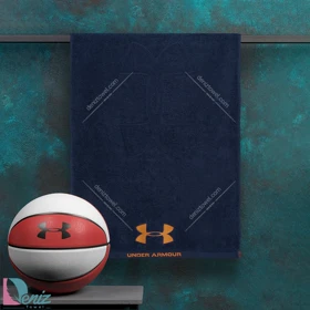 حوله ورزشی under armour سرمه ای نارنجی