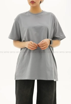 تیشرت لانگ پنبه رنگی کد1005339