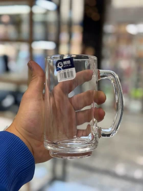 لیوان دسته دار شفاف