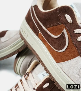 کفش کتانی بزرگ پا قهوه ای NIKE AIR FORCE مدل 4096