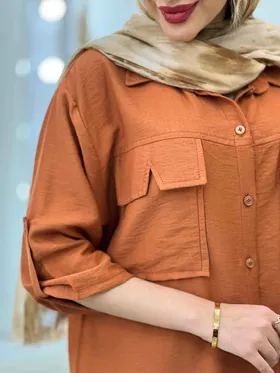 مانتو کرسپو جیب چاک‌دار
