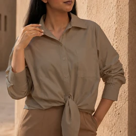 شومیز زنانه جلو گره _کد 2612