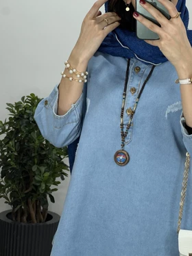 ست مانتو و شلوار جین ماهرو 1