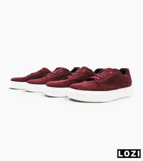 کفش کتانی کژوال مردانه زرشکی ZARA