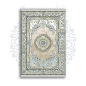 *جدید* فرشینه از جنس پارچه شانل مخمل ترک طرح فانتزی برند دفه کد 940