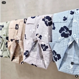 مانتو شومیزی زنانه گل‌دار راه راه