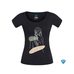 تاپیک تیشرت آستین کوتاه tshirt-girls-black