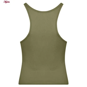 کراپ تاپ زنانه مدل بند سیلیکونی پددار سبز روشن کد 4980