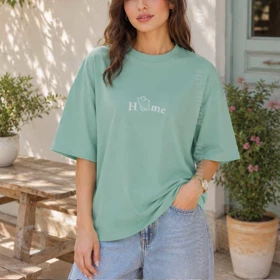 تیشرت باکسی HOME IRAN (سبز)