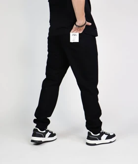 شلوار مام فیت مشکی پرکلاغی مردانه کیفیت عالی از برند اورجینال دیلم کد 456