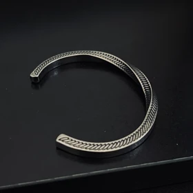 بنگل پیچ طرح دار سیاه قلم کد dsgh31009 گالری موژان حیدری