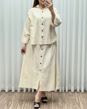 شمیز و دامن لینن روسی 7444