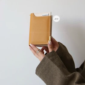 کیف پول و جاکارتی بلکا (خردلی)