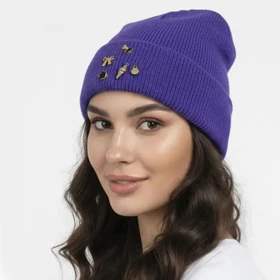 کلاه بافت اکسسوری دار زنانه - 03251153